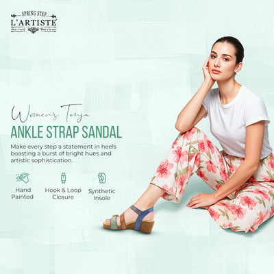 L'Artiste by Spring Step Women's Tanja Sandal, Mint Green Multi, 10.5-11