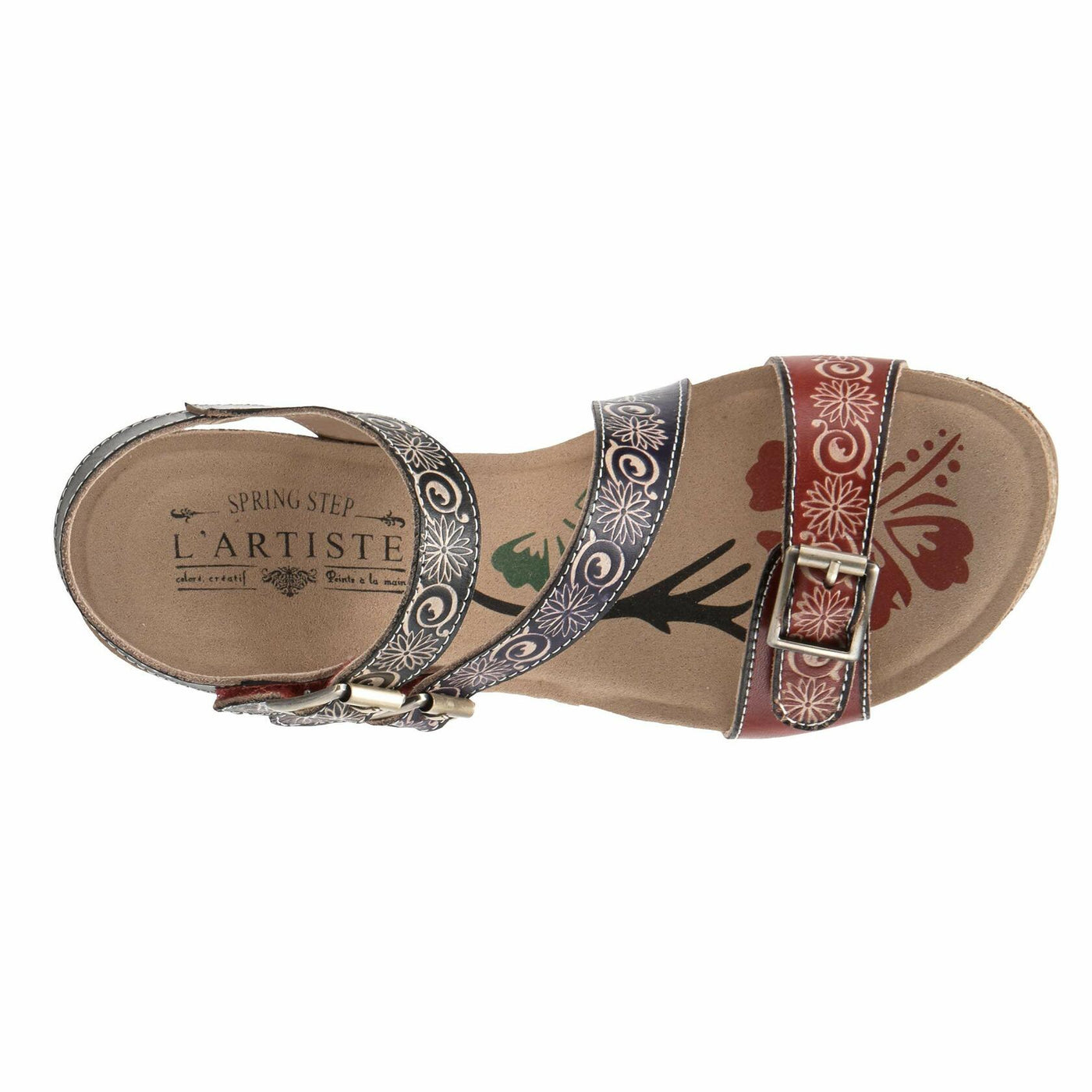 L’Artiste by Spring Step Women's Tanja Sandal, Red Multi, 9.5-10