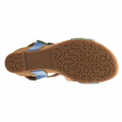 L'Artiste by Spring Step Women's Tanja Sandal, Mint Green Multi, 10.5-11