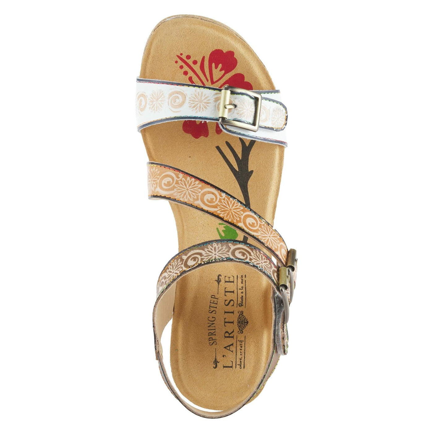 L'Artiste by Spring Step Women's Tanja Sandal, White Multi, 7.5-8
