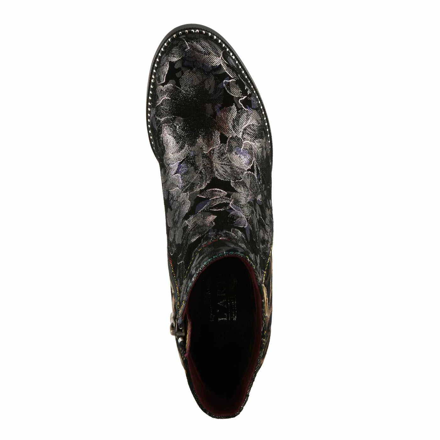 Spring Step L'Artiste Dessalynn Heeled Booties | Suede & Velvet Ankle Boots with Vintage Charm PEWTER MULTI EU 39 / US 8.5