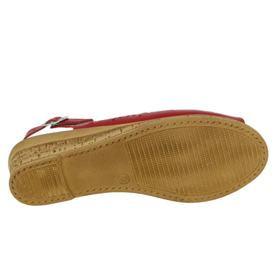 Spring Step Women's Orella Wedge Sandal, Red, 40 EU/9 M US