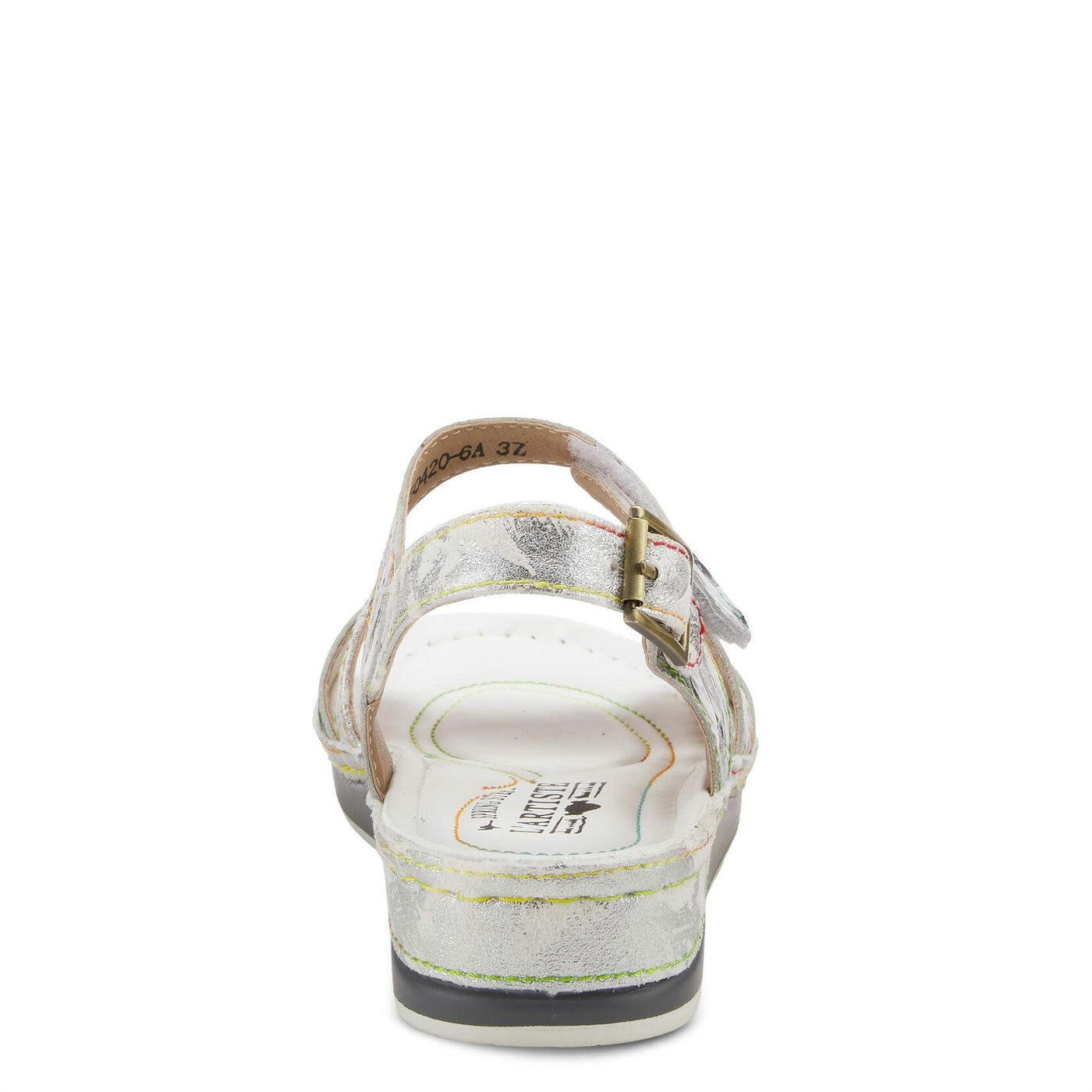 Spring Step L'Artiste Women's Sumacah Ankle Strap Sandal Silver Multi EU 41 / US 9.5-10