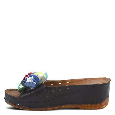 Spring Step Women's Flowerchild Slide Sandal Black EU 42 / US 10.5-11