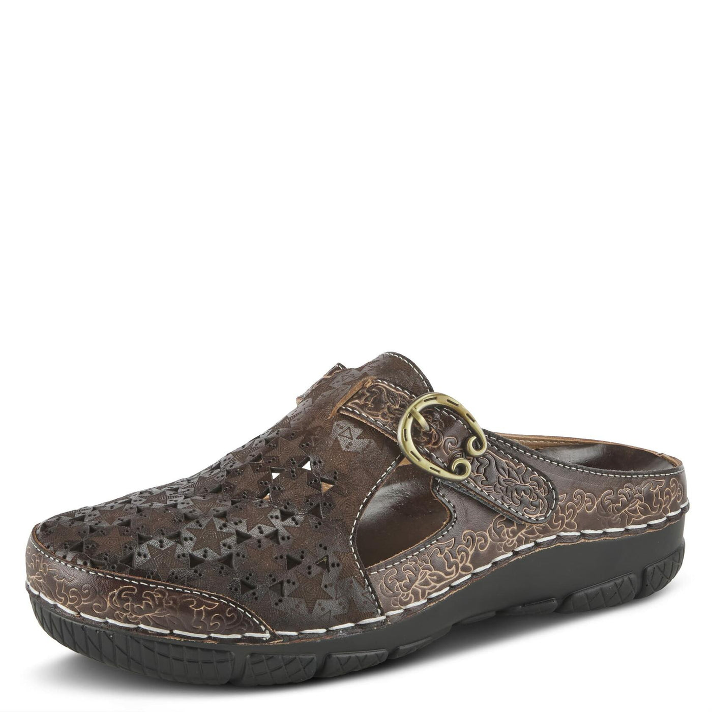 Spring Step L'Artiste Women's Popcorn Slide Sandal Brown EU 38 / US 7.5-8