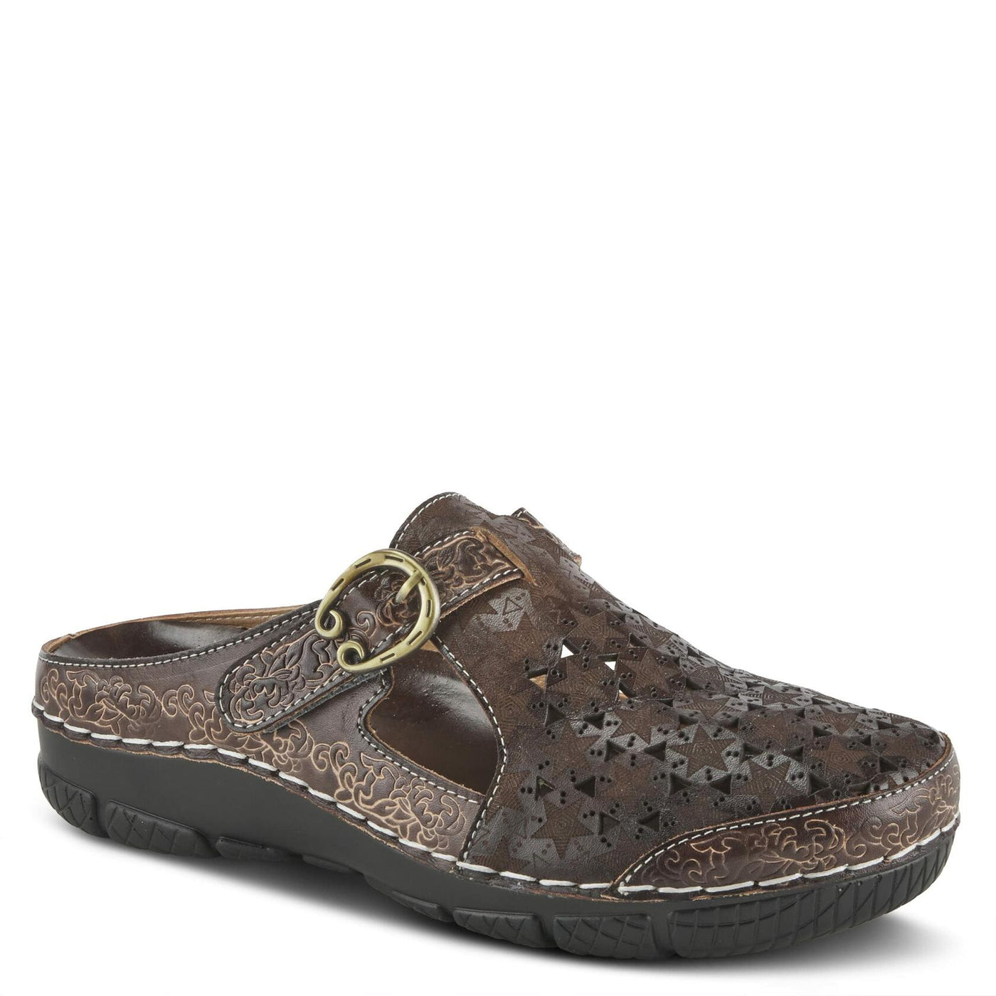Spring Step L'Artiste Women's Popcorn Slide Sandal Brown EU 38 / US 7.5-8