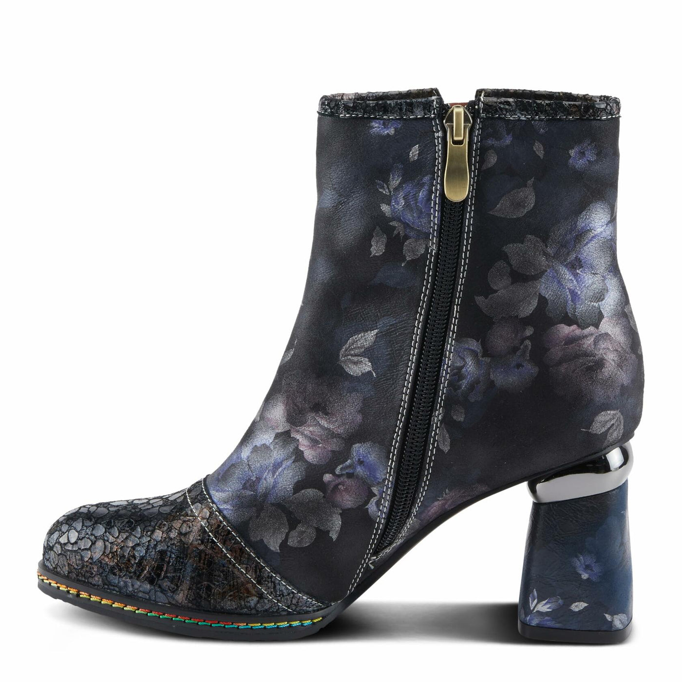 L'Artiste by Spring Step Women's Carre Fashion Boot, Black Multi, 7