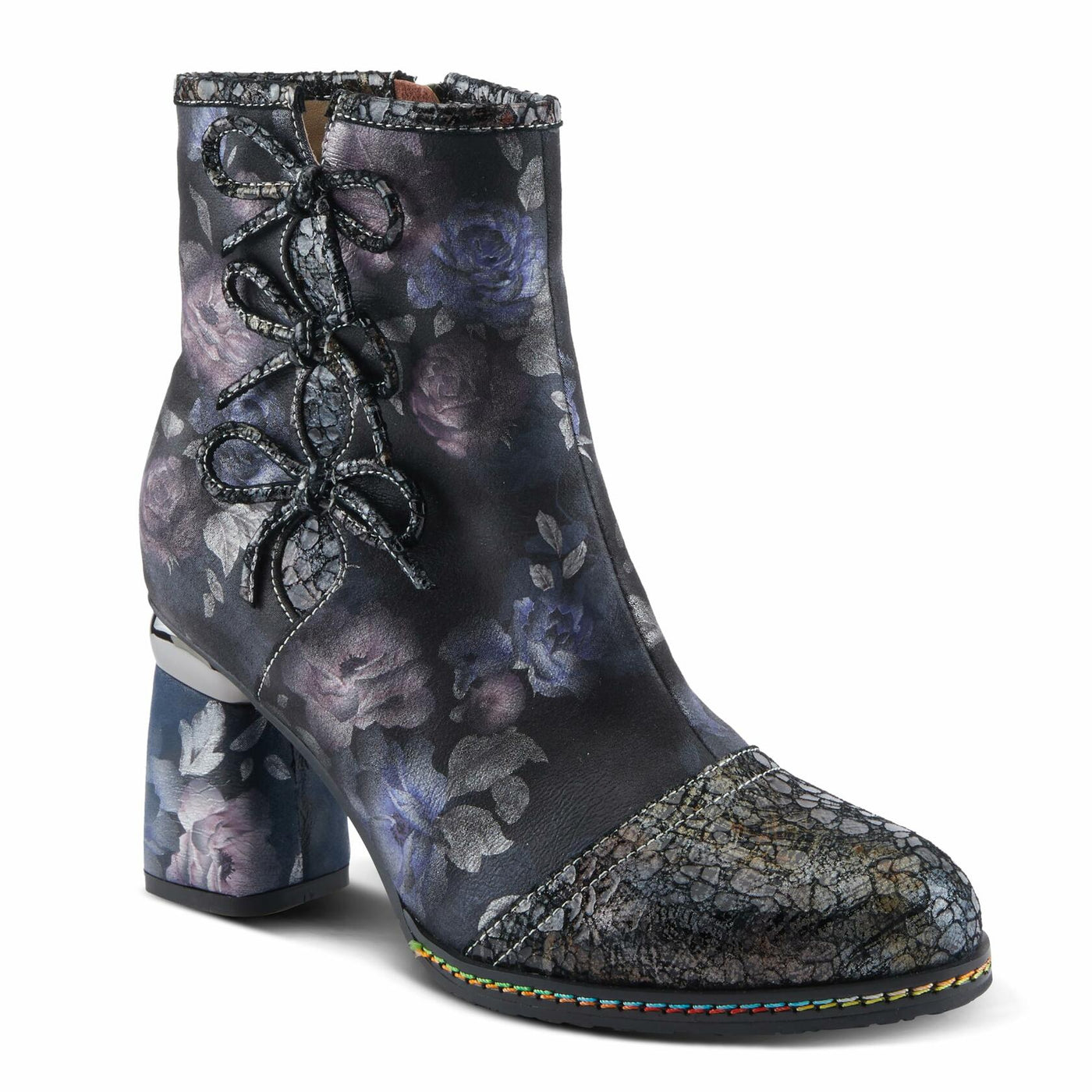 L'Artiste by Spring Step Women's Carre Fashion Boot, Black Multi, 7