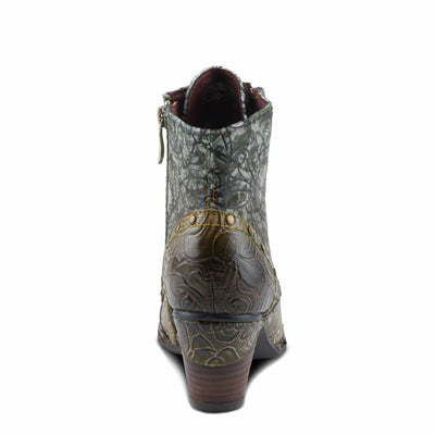 Spring Step L'Artiste Avyanna Women's Floral Velvet Bootie - Romantic Vibe, Glamorous Ankle Boots for Date Nights Olive Multi EU 40 / US 9
