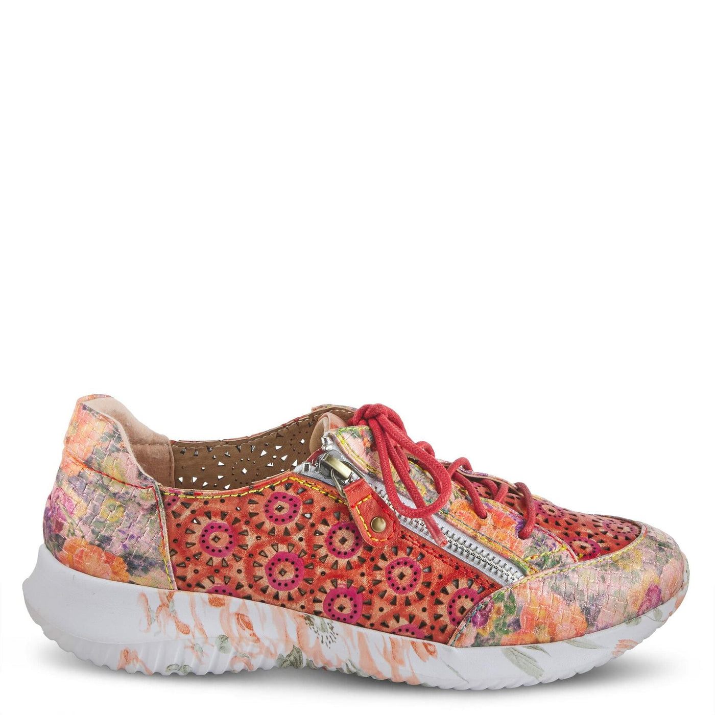 Spring Step L'Artiste Women's Jazzie Fashion Sneaker Red Multi EU 37 / US 6.5-7