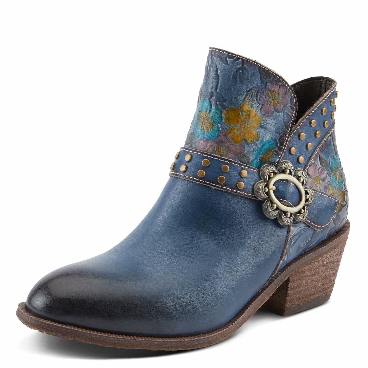 L'Artiste by Spring Step Women's Daintylady Western Boot, Blue Multi, 7