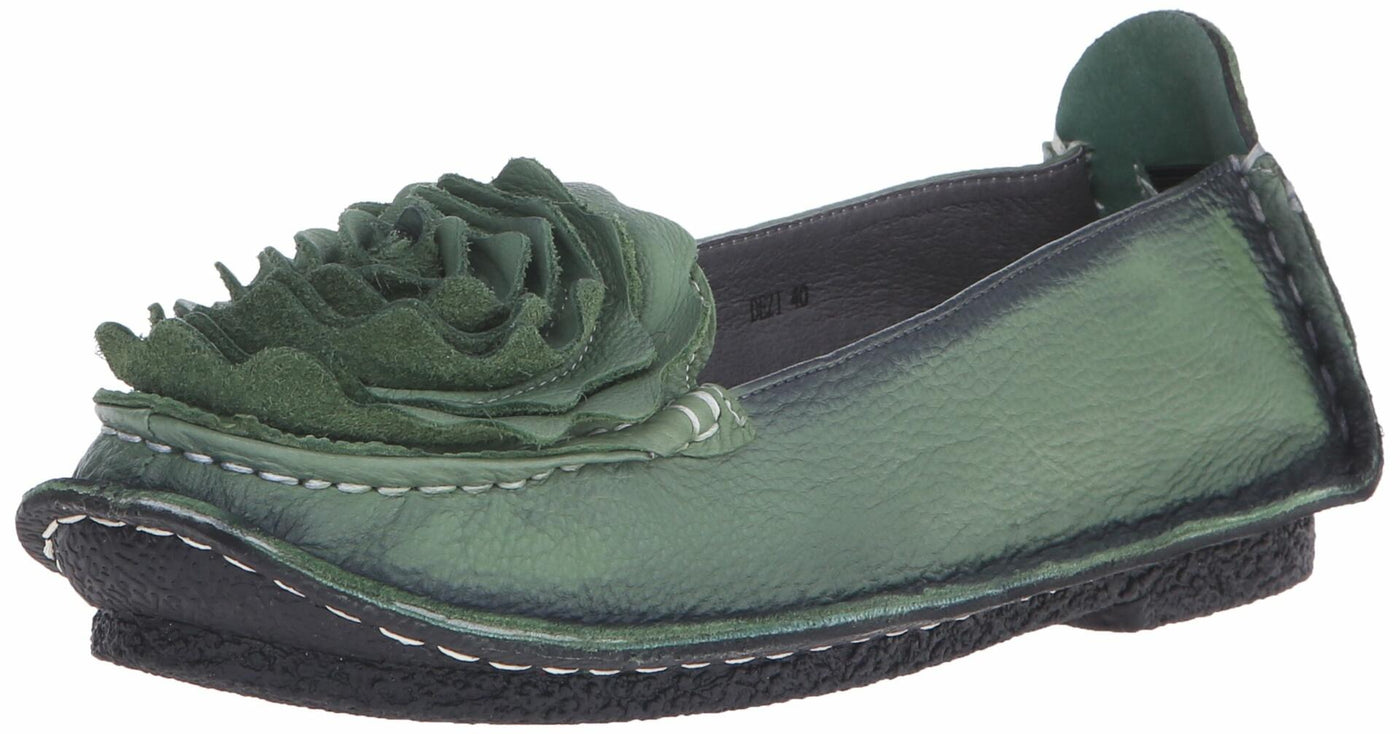 L’Artiste by Spring Step Women's Dezi Flat, Green, 40 EU/9 M US
