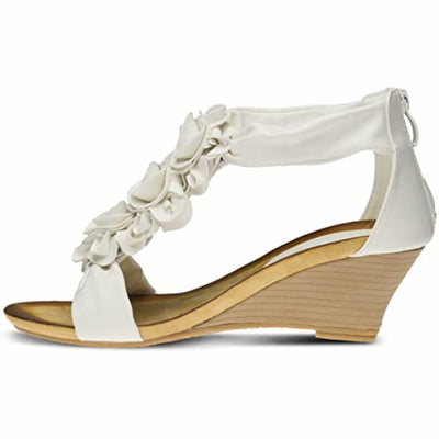 PATRIZIA Women’s Harlequin Sandals, White, 38 M EU (7.5 - 8)