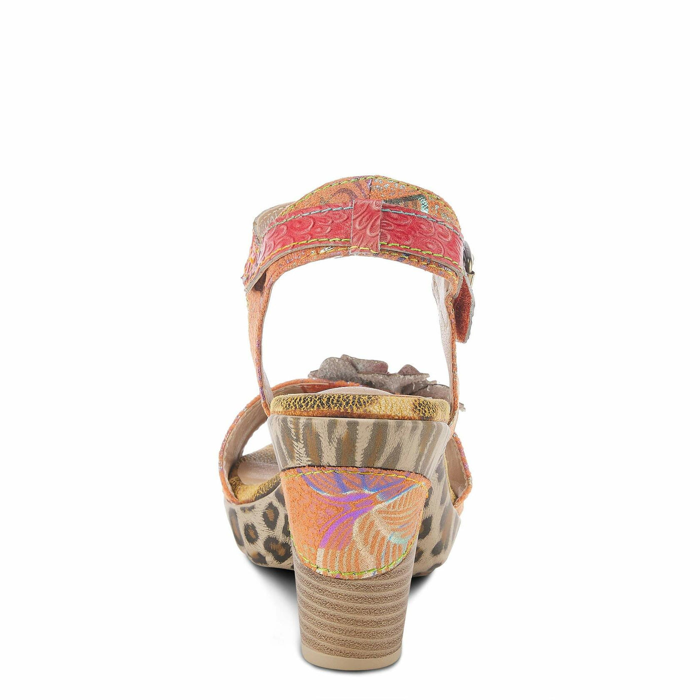 Spring Step L'Artiste Women's Wildcat Quarter Strap Sandal Peach Multi EU 37 / US 6.5-7