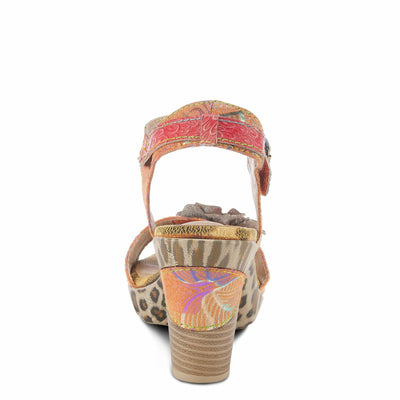 Spring Step L'Artiste Women's Wildcat Quarter Strap Sandal Peach Multi EU 37 / US 6.5-7