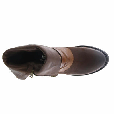 Spring Step womens Mid Calf Boot, Dark Brown, 5.5-6 US