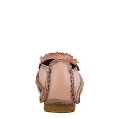 Spring Step L'Artiste Dezi Leather Shoes for Women | Comfortable Slip-On Shoes with Soft Leather Flower | Ladies Casual Flats for Work | Pink EU 35 / US 5