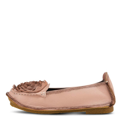 Spring Step L'Artiste Dezi Leather Shoes for Women | Comfortable Slip-On Shoes with Soft Leather Flower | Ladies Casual Flats for Work | Pink EU 35 / US 5