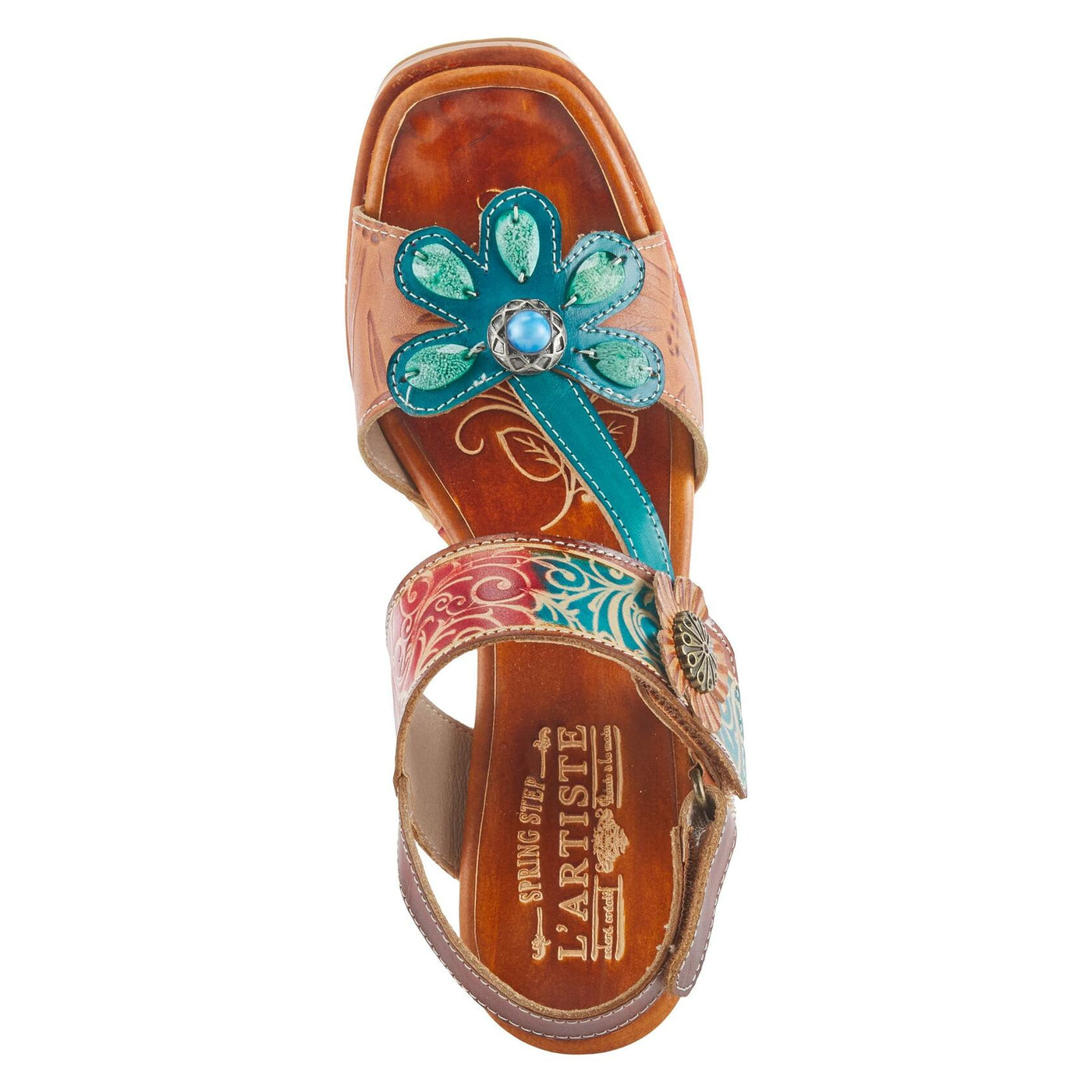 Spring Step L'Artiste Women's Gomma High Heel Sandal Camel Multi EU 42 / US 10.5-11