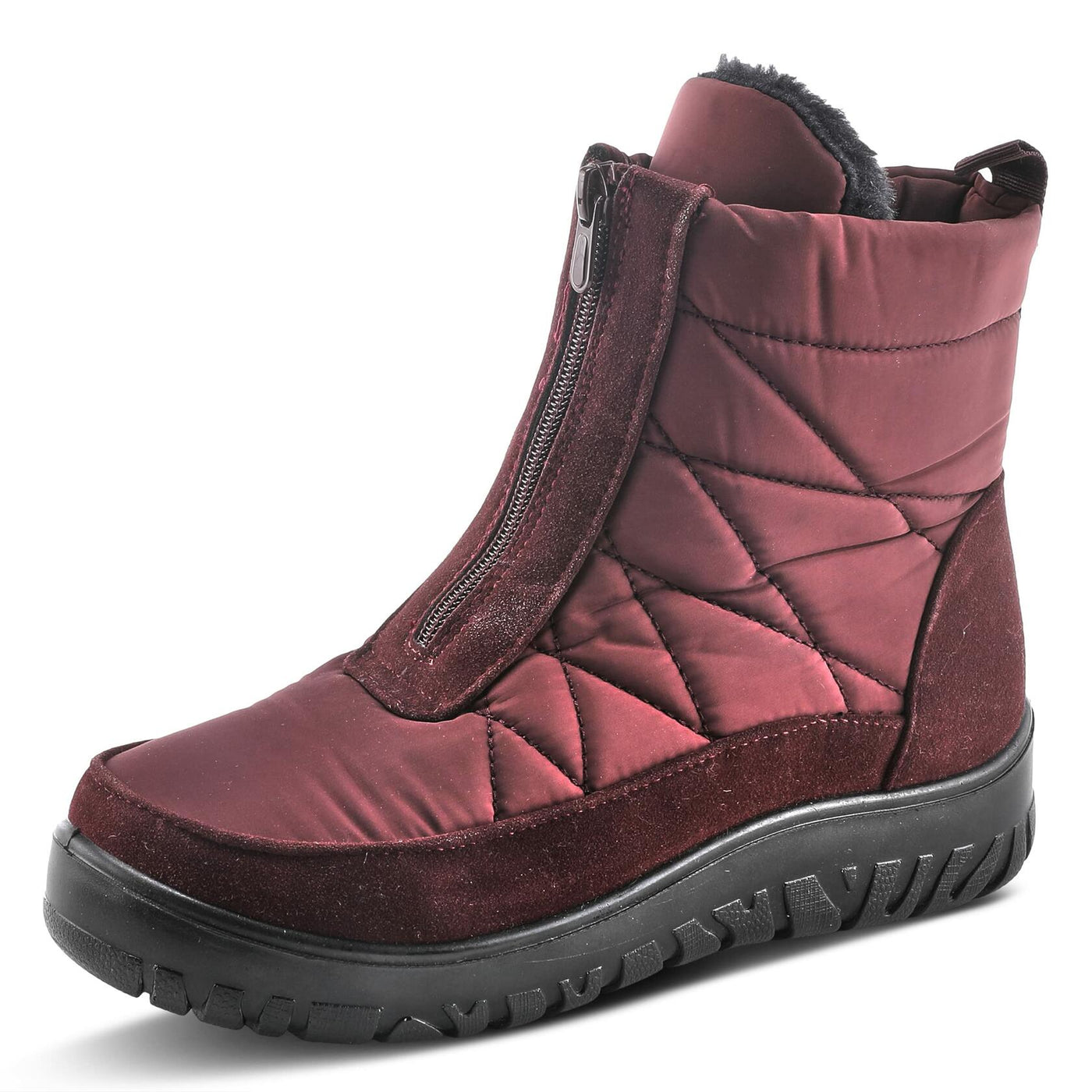 Flexus Spring Step Lakeeffect Boots for Women - Waterproof Ladies Boots with Front Zipper Closure - Women's Snow Boots for Winter - Burgundy Boots EU 36 / US 5.5-6