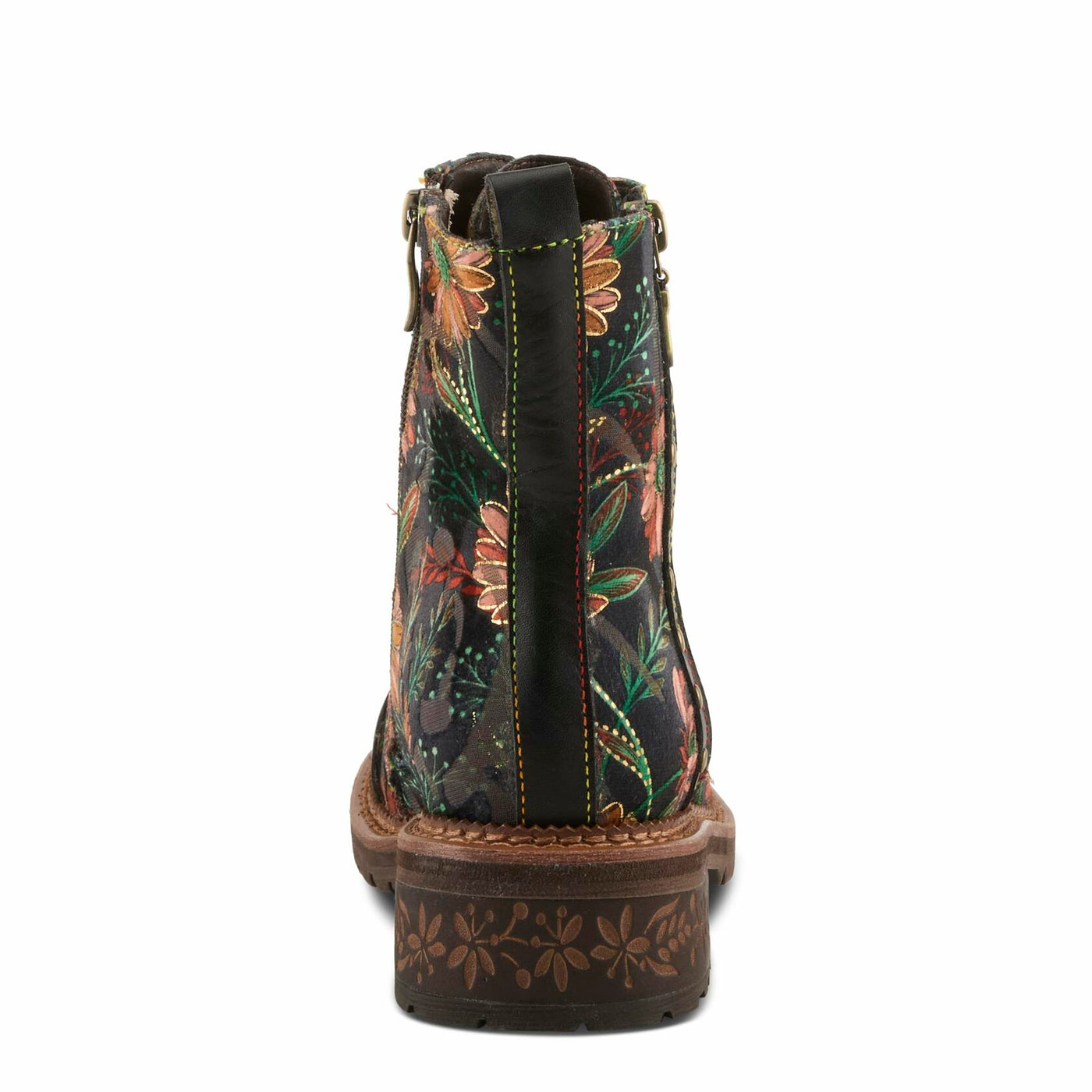 Spring Step L'Artiste Cordea Booties | Embroidered Leather Ankle Boots with Studded Details
