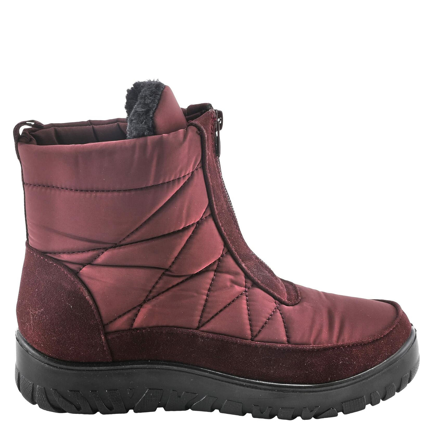 Flexus Spring Step Lakeeffect Boots for Women - Waterproof Ladies Boots with Front Zipper Closure - Women's Snow Boots for Winter - Burgundy Boots EU 36 / US 5.5-6