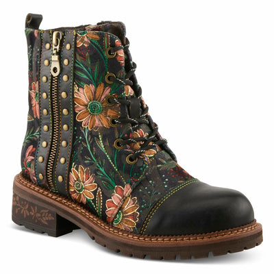 Spring Step L'Artiste Cordea Booties | Embroidered Leather Ankle Boots with Studded Details