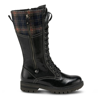 PATRIZIA Spring Step Chickeze Tall Boots for Women - Pull-On Ladies Boots with Lace-up, Zipper Closure - Womens Boots for Outdoor - Black Multi EU 42 / US 10.5-11