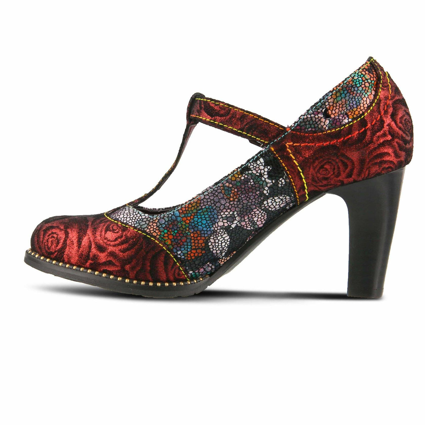 L'Artiste by Spring Step Mazie Bordeaux Multi Shoe US 8.5