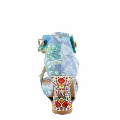 L'Artiste by Spring Step Women's Jewell Sandals, Blue Multi, 9