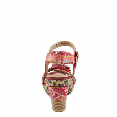 L'Artiste by Spring Step Women's Wildcat Sandal, Red Multi, 9.5-10