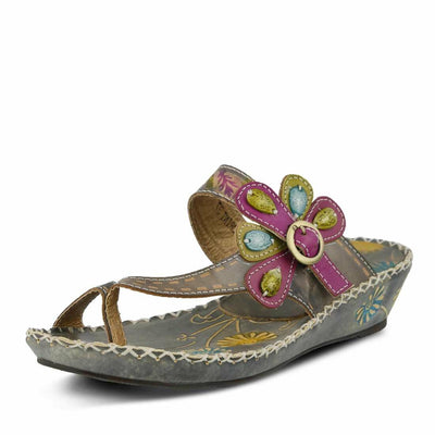 Spring Step L`Artiste Women's Santorini Slide Sandal Gray EU 36 / US 5.5-6