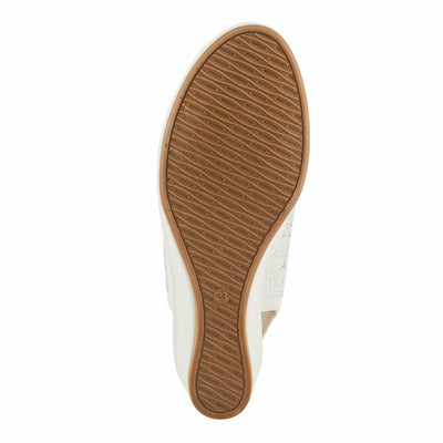 PATRIZIA Women's ADRIELLA Slingback Wedge Sandals White EU 42 / US 10.5-11