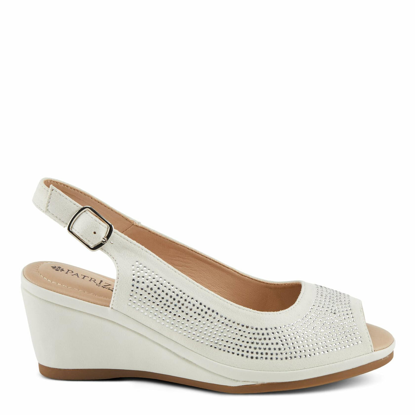 PATRIZIA Women's ADRIELLA Slingback Wedge Sandals White EU 42 / US 10.5-11