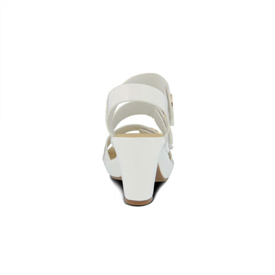 Patrizia Women's Triodee Heeled Sandal, White Patent, 8.5