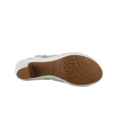 Patrizia Women's Triodee Heeled Sandal, White Patent, 8.5