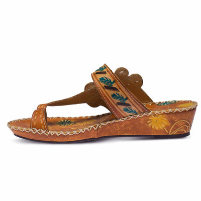 Spring Step L`Artiste Women's Santorini Slide Sandal Camel Multi EU 35 / US 5
