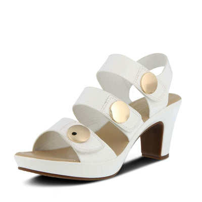 Patrizia Women's Triodee Heeled Sandal, White Patent, 8.5