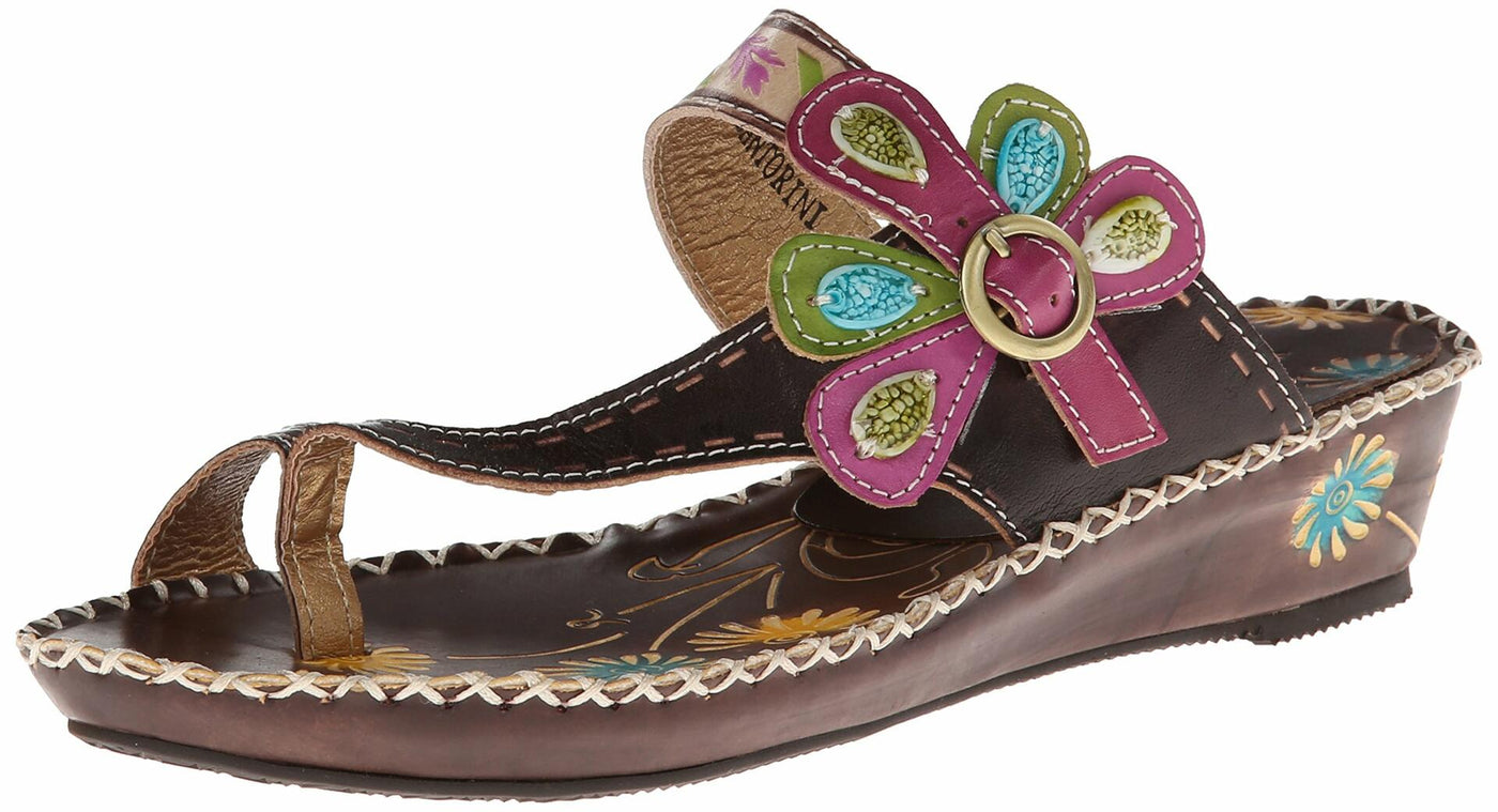 Spring Step L`Artiste Women's Santorini Slide Sandal Brown Nubuck EU 35 / US 5