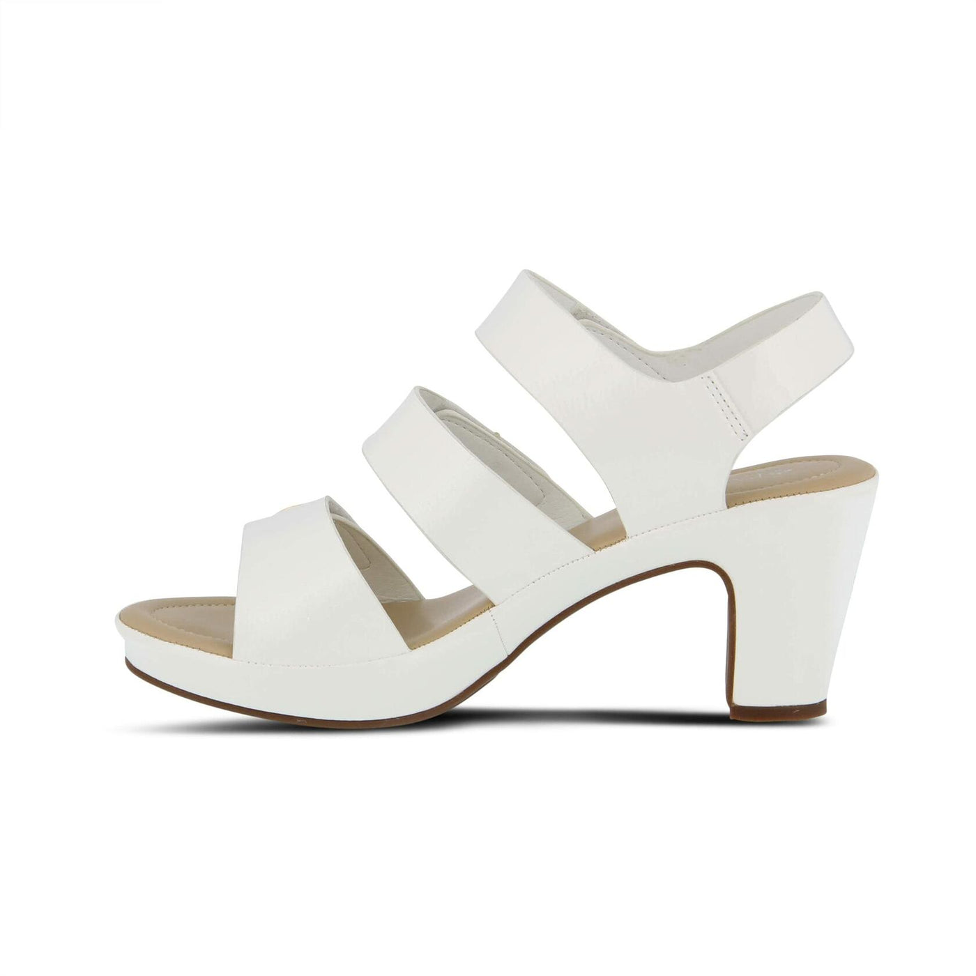 Patrizia Women's Triodee Heeled Sandal, White Patent, 8.5