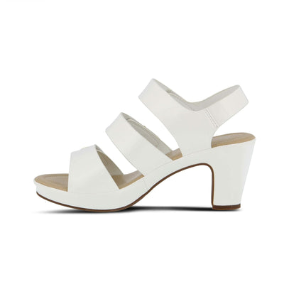 Patrizia Women's Triodee Heeled Sandal, White Patent, 8.5