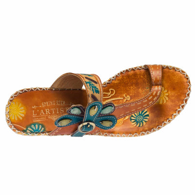 Spring Step L`Artiste Women's Santorini Slide Sandal Camel Multi EU 35 / US 5