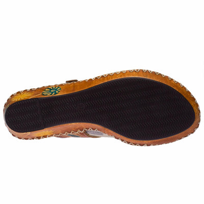 Spring Step L`Artiste Women's Santorini Slide Sandal Camel Multi EU 35 / US 5