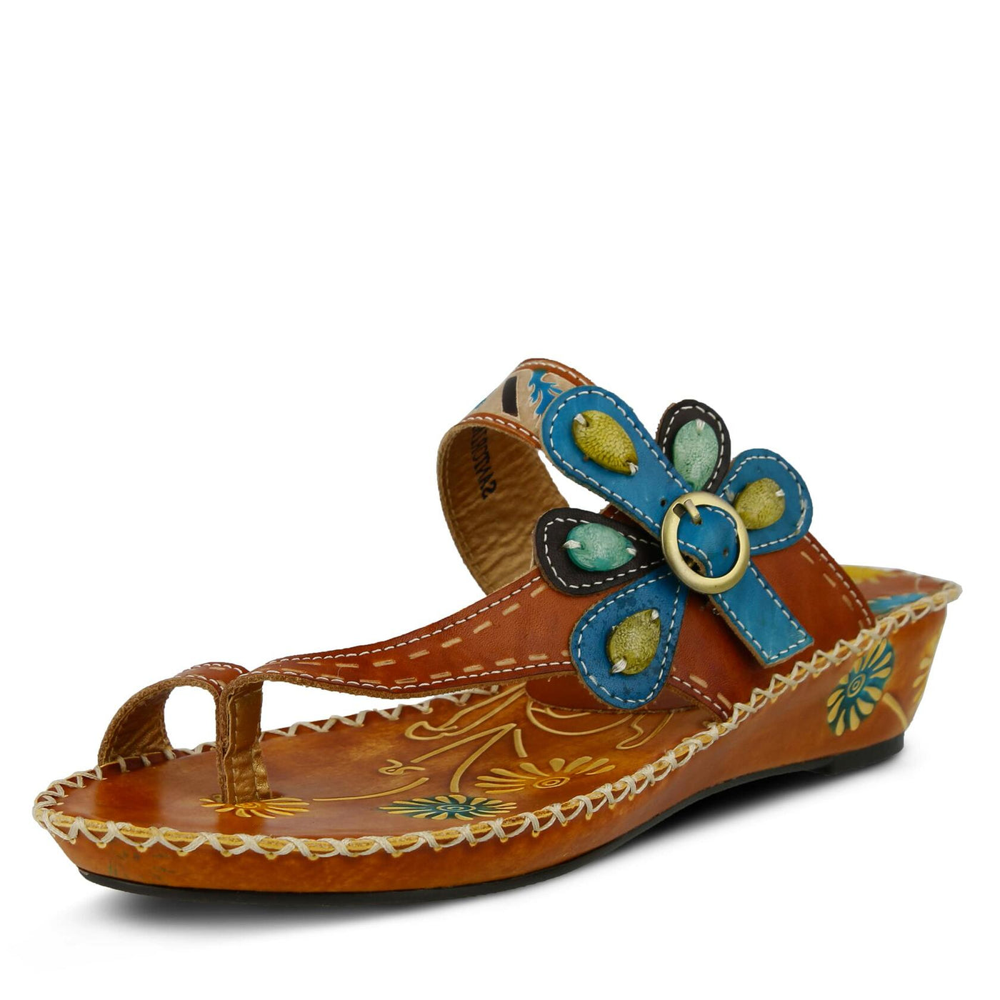 Spring Step L`Artiste Women's Santorini Slide Sandal Camel Multi EU 35 / US 5