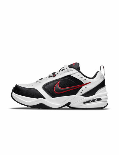 Nike Air Monarch IV Training Shoe (4E) - White/Black/Varsity Red, Size 9 US