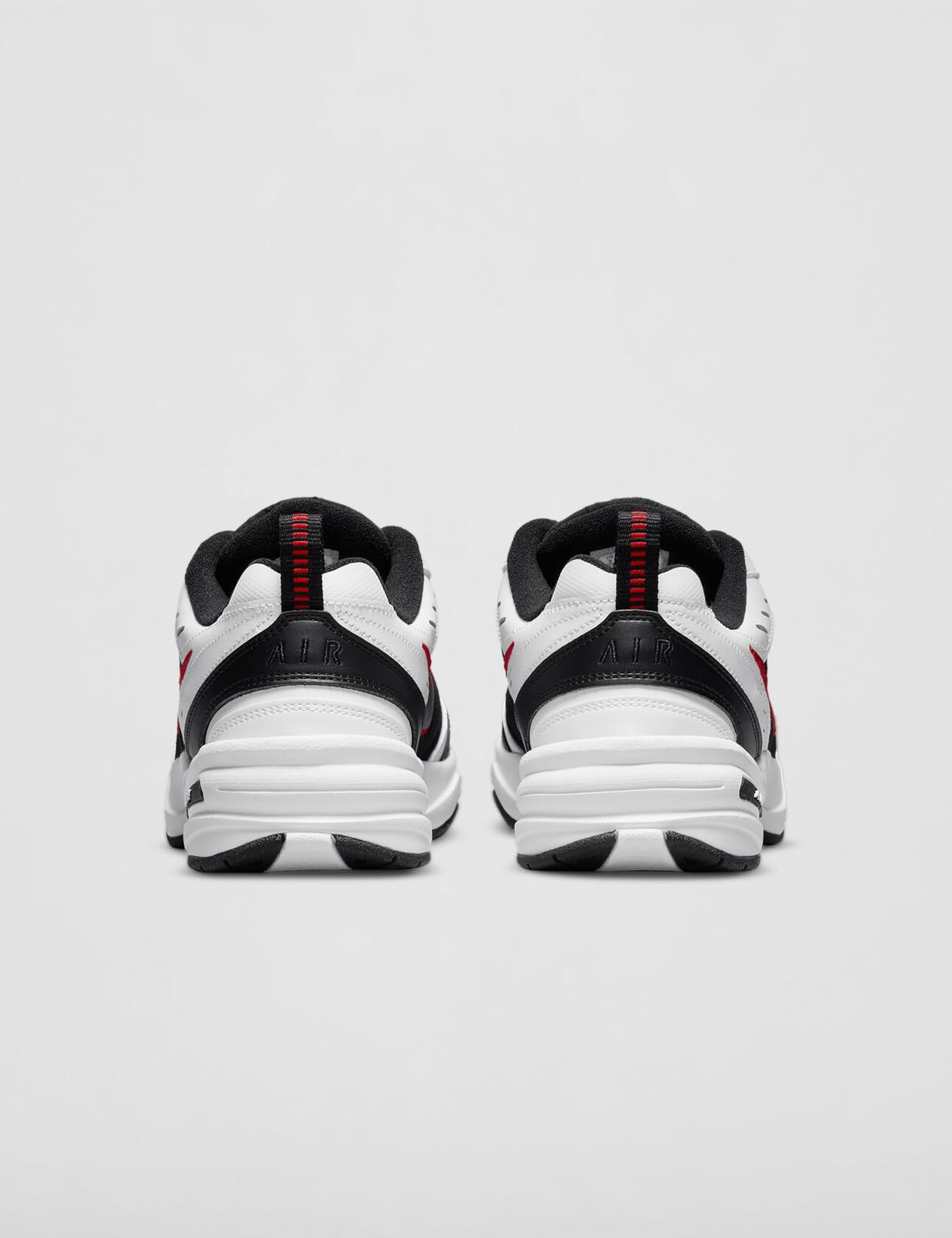 Nike Air Monarch IV Training Shoe (4E) - White/Black/Varsity Red, Size 9 US