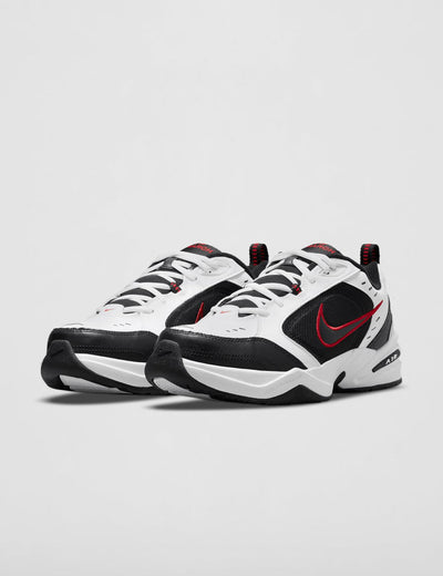 Nike Air Monarch IV Training Shoe (4E) - White/Black/Varsity Red, Size 9 US