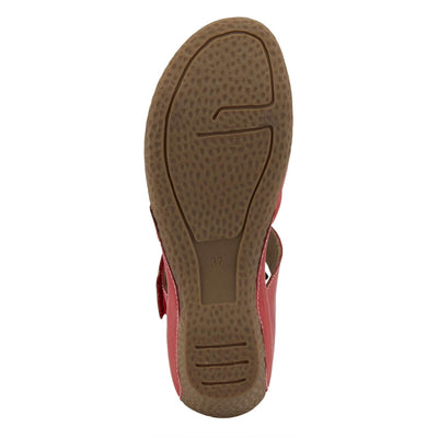 L’Artiste by Spring Step Women's Gloss Mary Jane Flat, Red, 42 EU/10.5-11 M US