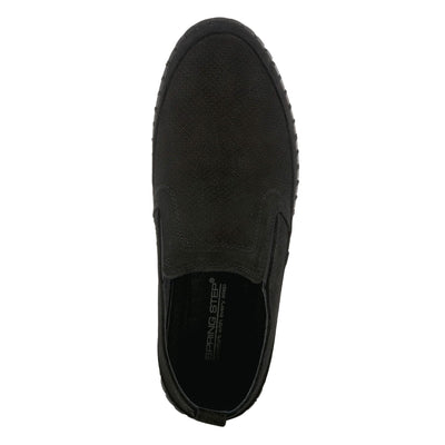 Spring Step Men's Mateo Slip-On Shoe Black Nubuck EU 40 / US 7-7.5