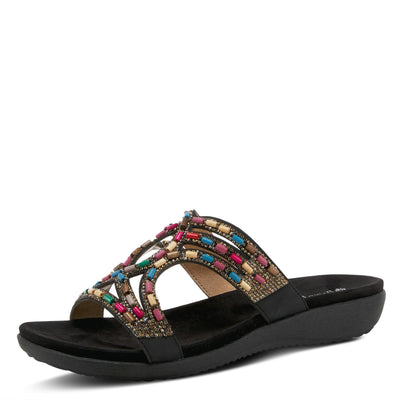 PATRIZIA Women's Twirling Slide Sandal Black EU 39 / US 8.5